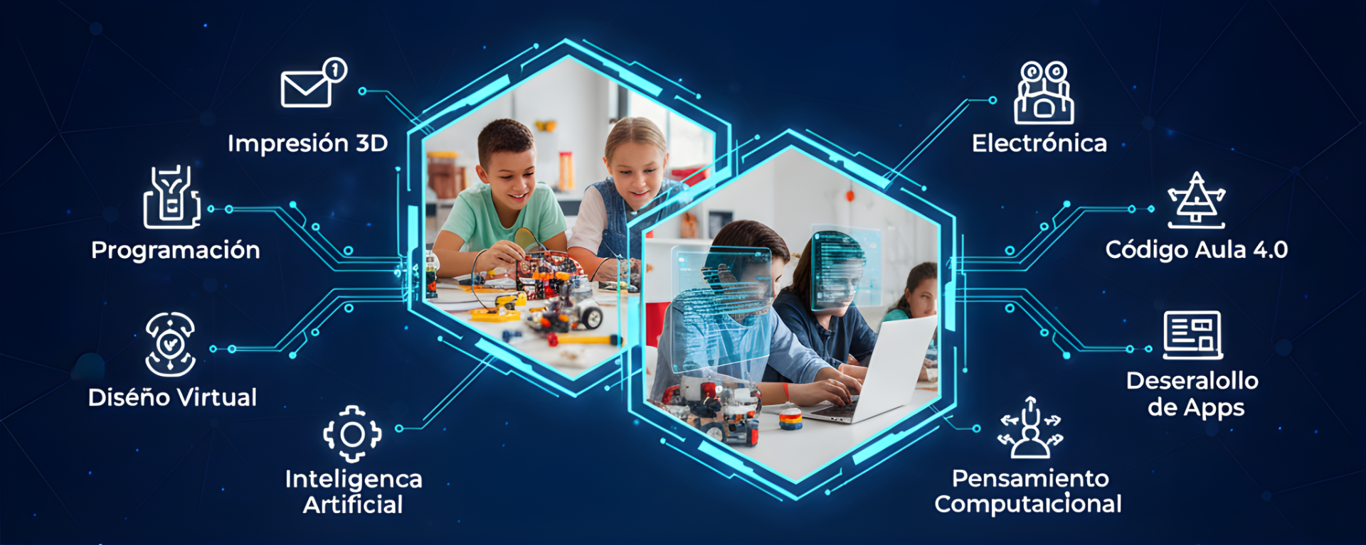 Todas lo que podrás aprender en nuestra academia: Robótica, programación, IA...